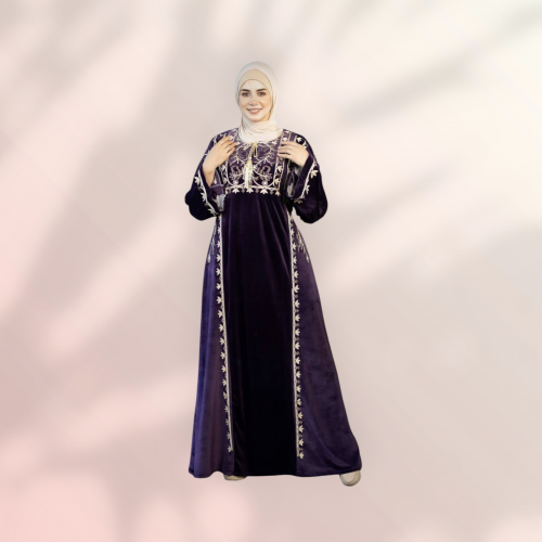 عبايه قطيفه بنفسجى 