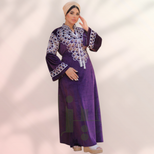 عبايه قطيفه هايدى بنفسجى