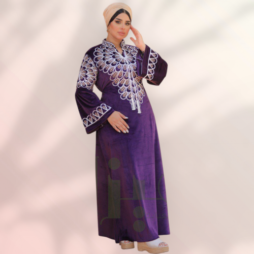 عبايه قطيفه هايدى بنفسجى