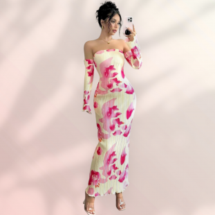 لانجري طويل باكمام مكشوفه