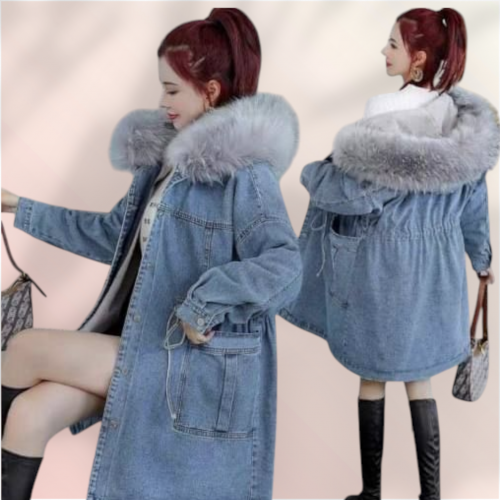 جاكيت جينز مبطن 