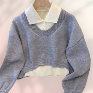 بلوزه قطعتين رصاصي 