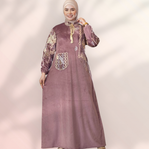 عبايه قطيفه بجيب