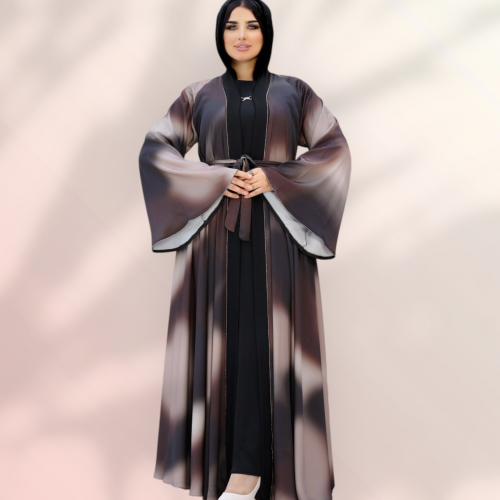 عبايه قطعتين بيزك وكاردى 