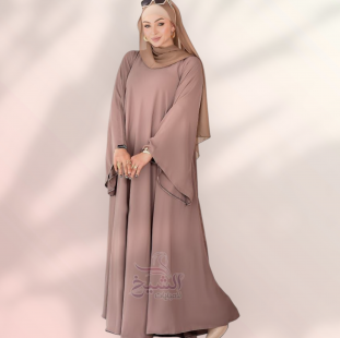  عبايه حرير دبل كلوش 