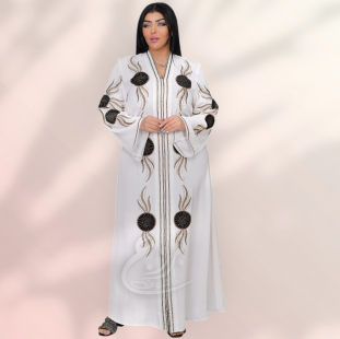 عبايه حرير تطريز هند ميد 