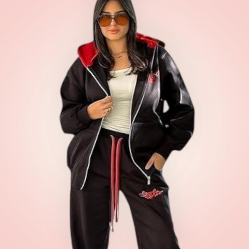 سوت قطعتين بسوسته اسود لون اسود