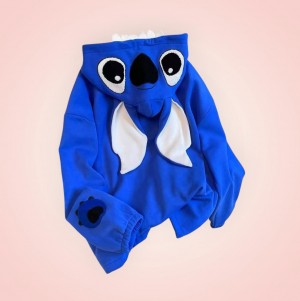 سويشيرت استيتش ملتون ازرق بسوسته 