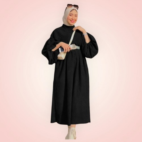 دريس قطيفه مضلع بالون الاسود 