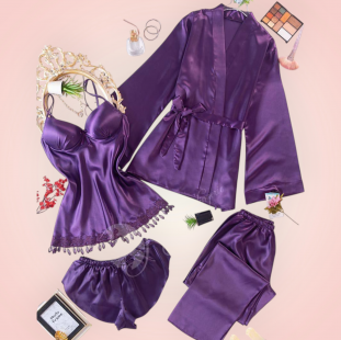 بجامه اربع قطع بالون البنفسجى 