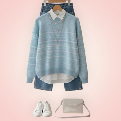 بلوڤر صوف اشكال هندسيه 