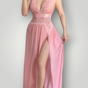 لانجرى طويل بفتحه بالون الوردى 