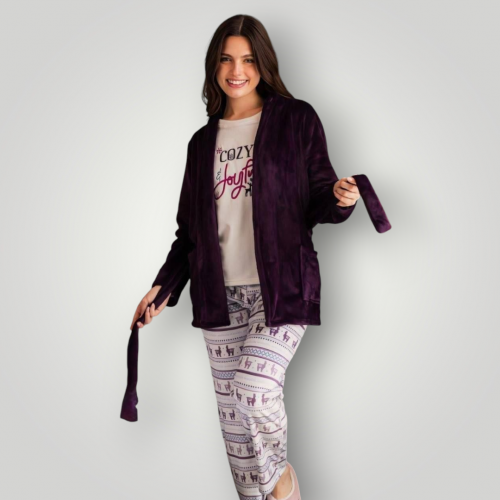 بجامه ٣ قطع بطابع لاما على البنطلون