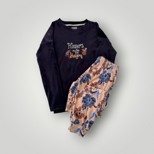 ترنج بيج سايز كحلى وبنطلون مشجر 