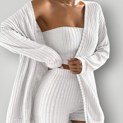 طقم ابيض ٣ قطع 