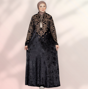 عبايه قطيفه بالون الاسود 