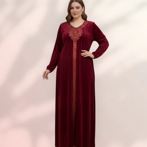 عبايه خليجى بسكوته كلف هندى