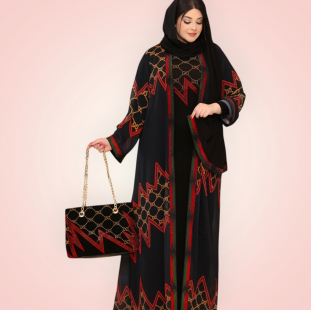 عبايه بيشت اربع قطع 