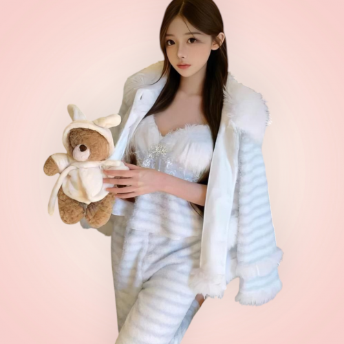 بجامه 3قطع فرو 